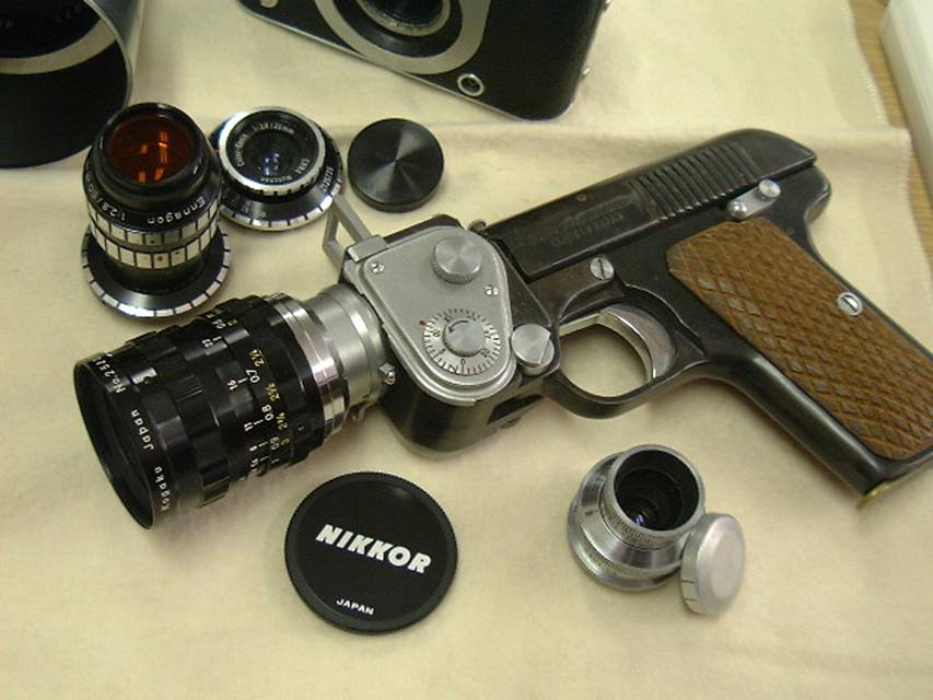 A pistol camera DORYU 2-16 with Cine-Nikkor 25mm F1.4